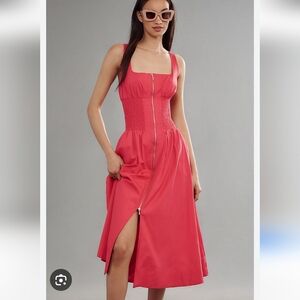 Anthropologie Tommie Pink Zipper Dress. Size M